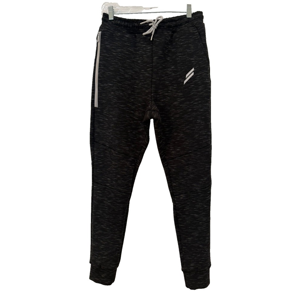 Doyoueven Black Grey Jog Pants Elastic Waist Drawstring Size Medium